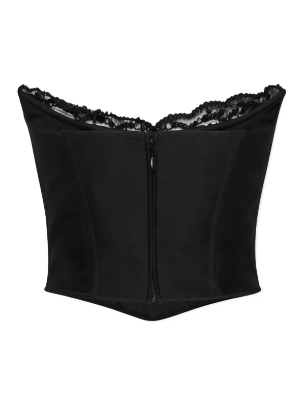 DSQUARED2 lace-detail Corset Top | Black | FARFETCH
