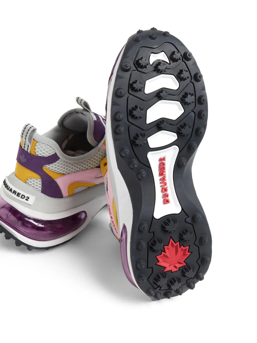 DSQUARED2 panelled lace-up sneakers Purple