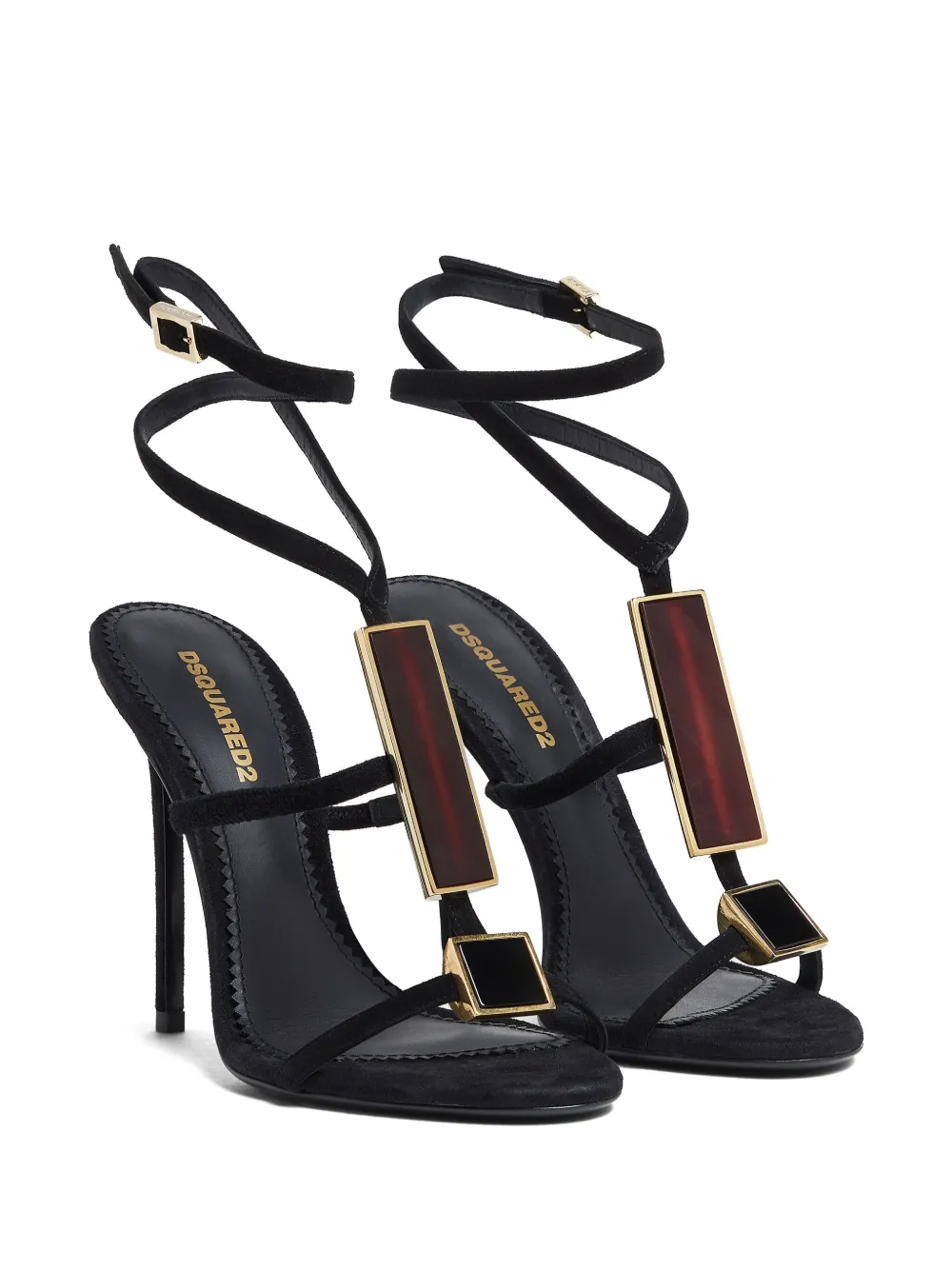 DSQUARED2 Leren sandalen - Zwart