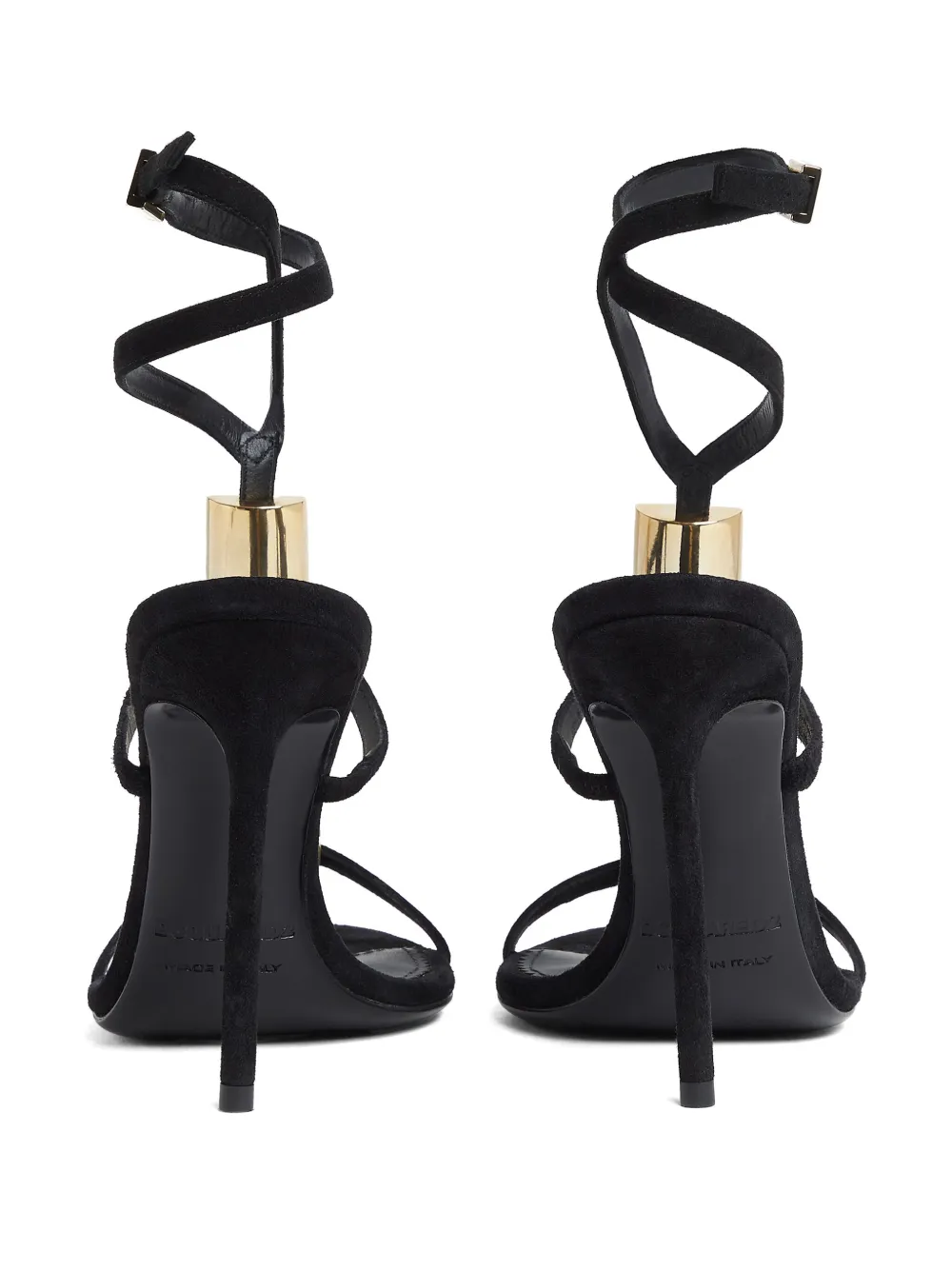 DSQUARED2 115mm leather sandals Black