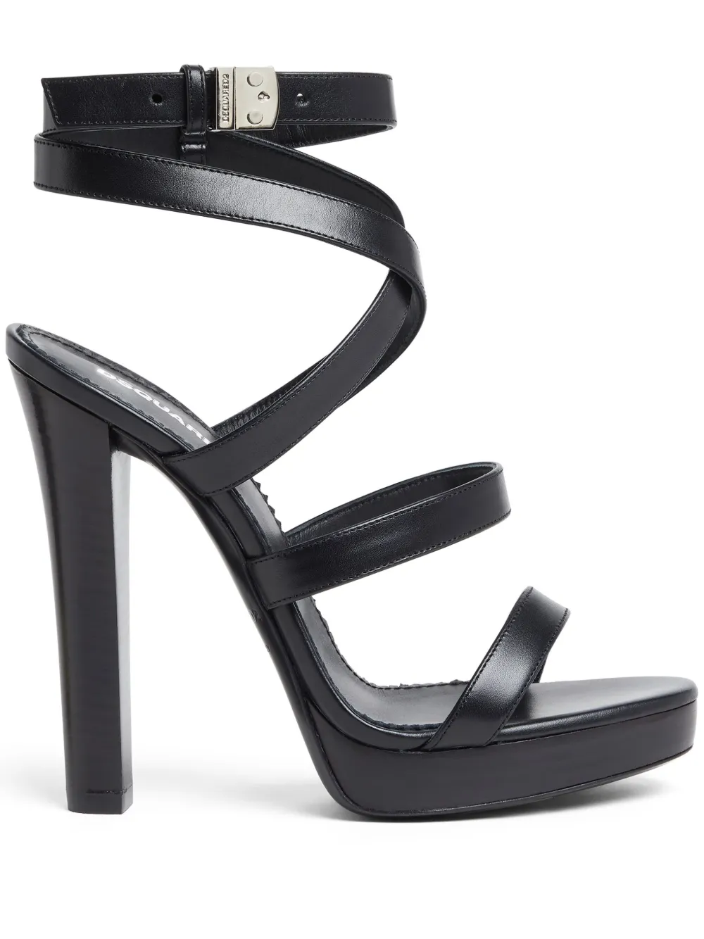 DSQUARED2 Leren sandalen Zwart