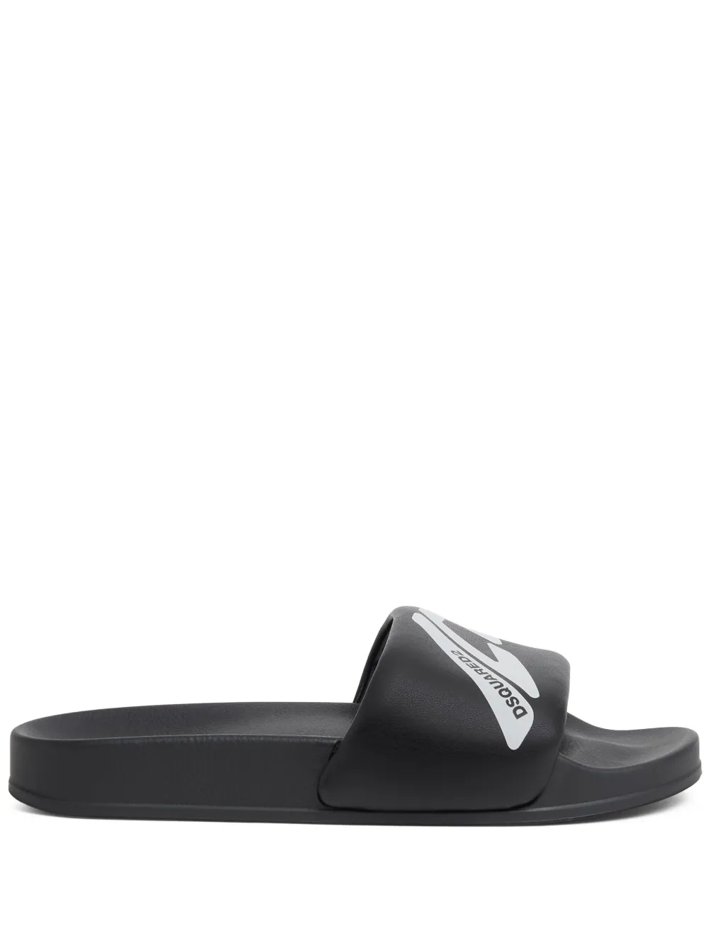 DSQUARED2 logo-print slides Black