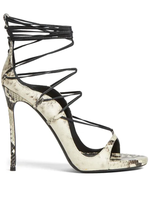 DSQUARED2 111mm snakeskin sandals