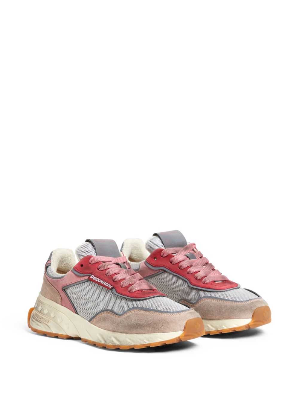 DSQUARED2 Sneakers met gerafelde afwerking - Roze