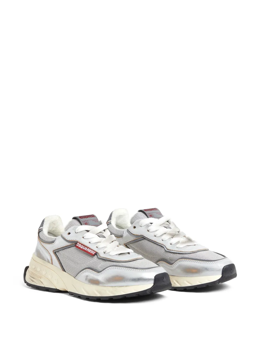 DSQUARED2 Sneakers met gerafelde afwerking - Grijs