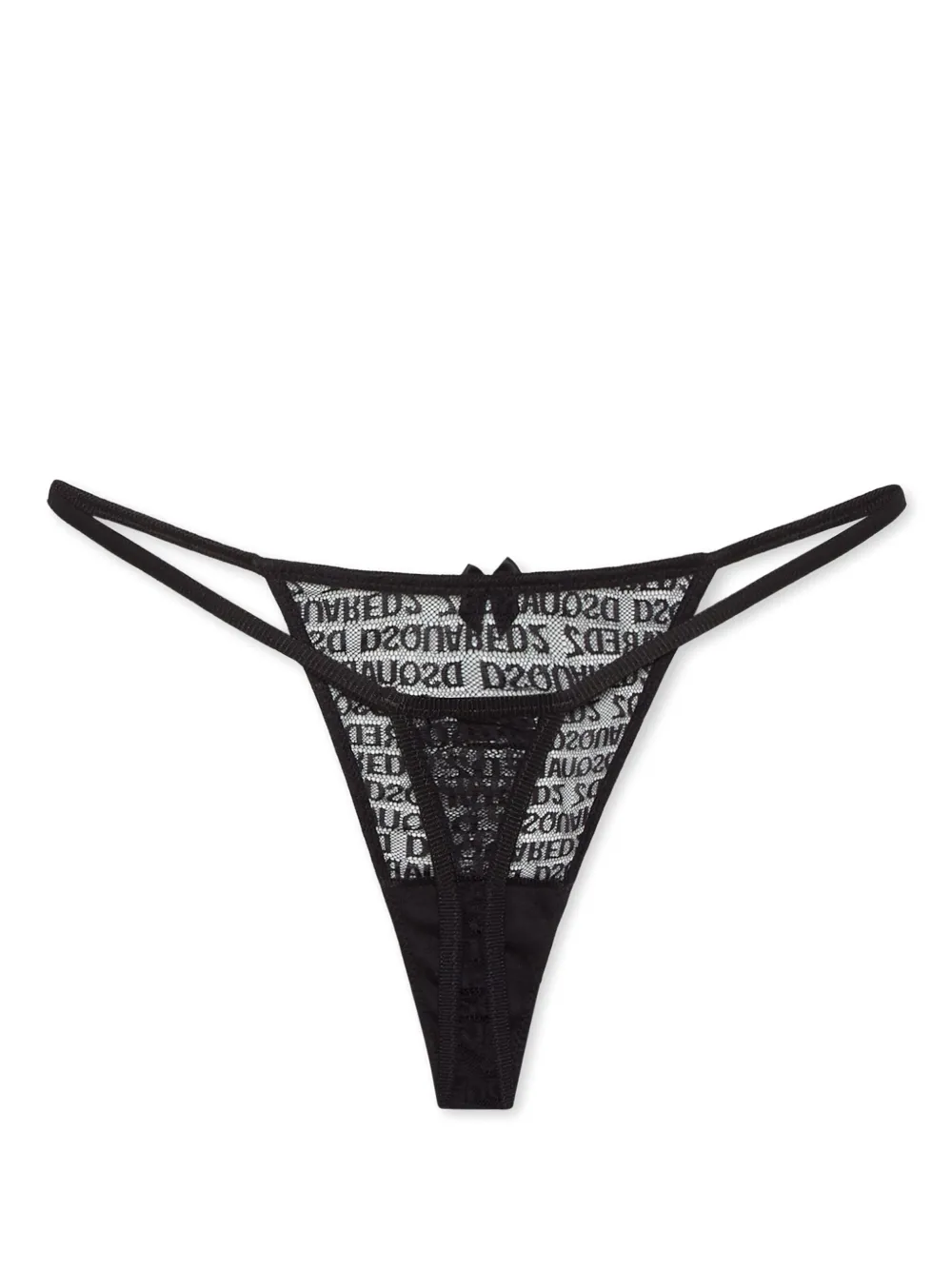 DSQUARED2 all-over logo thong - Zwart