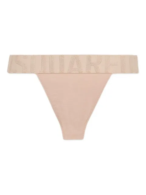 DSQUARED2 logo-jacquard thong