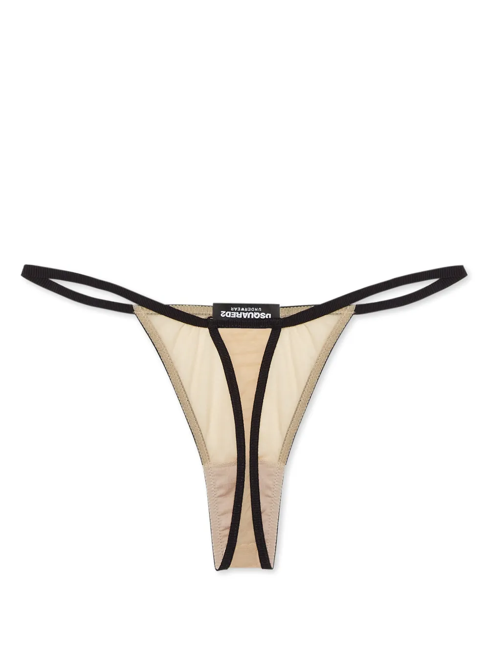 DSQUARED2 semi-sheer thong - Beige
