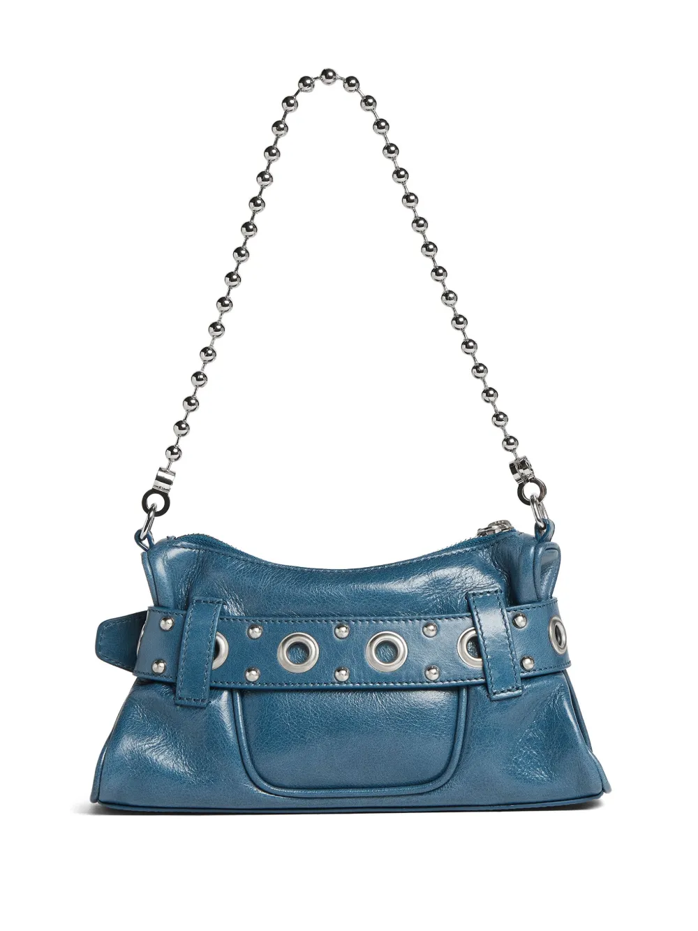 DSQUARED2 Gothic leren schoudertas - Blauw