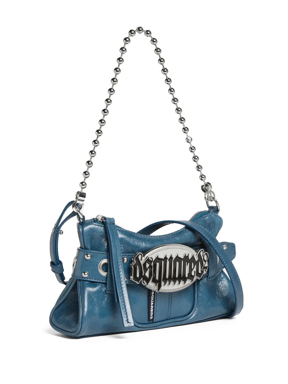 DSQUARED2 Gothic leren schoudertas Blauw