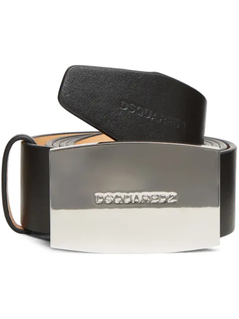 DSQUARED2 logo-buckle leather belt