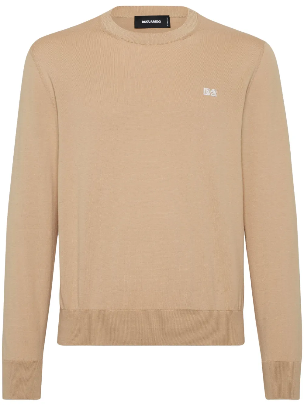 DSQUARED2 Pullover mit D2-Stickerei | Nude | Image 1