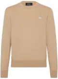 DSQUARED2 D2 embroidered jumper - Neutrals