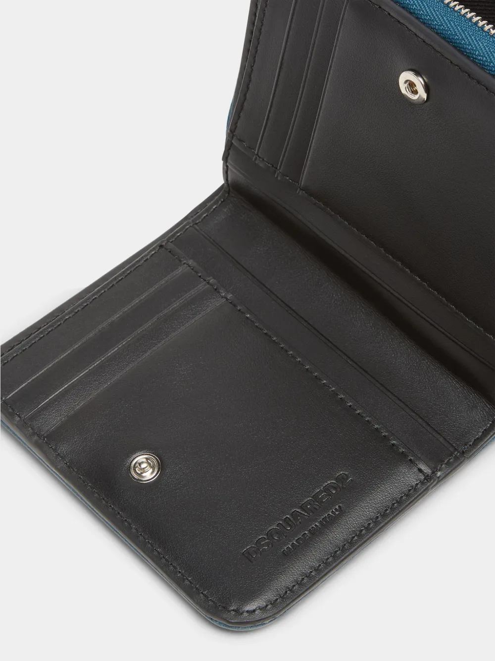 DSQUARED2 Portemonnee met logopatch Blauw