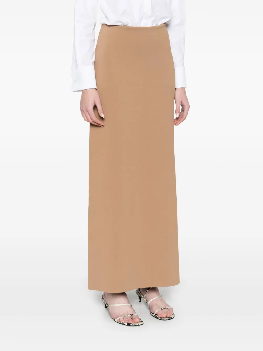 Shop Max Mara Alce Maxi Skirt In Brown