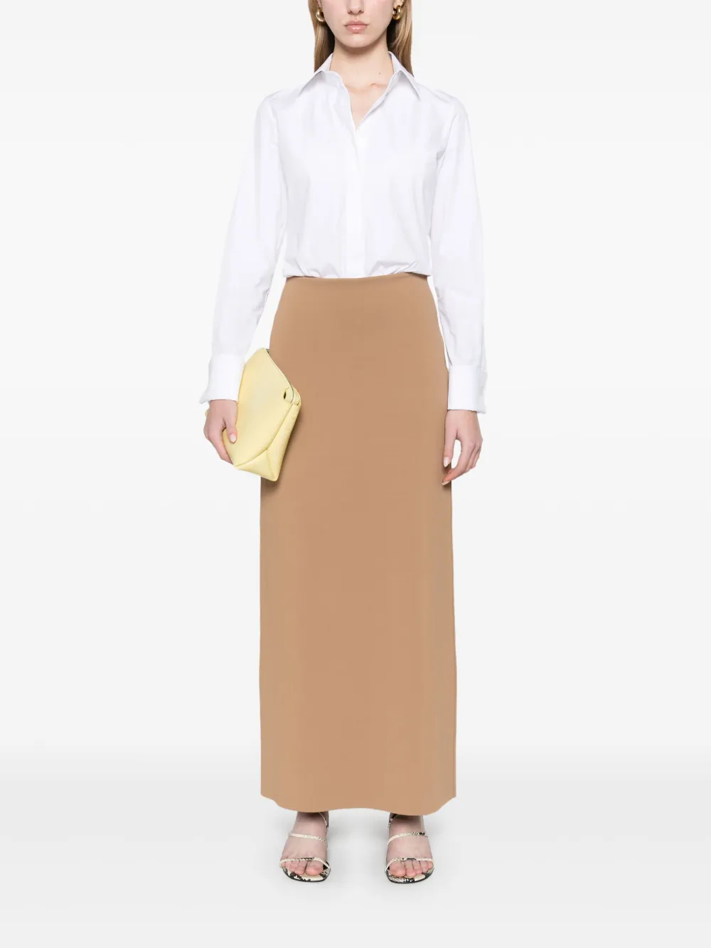Max Mara Alce maxi-rok - Bruin