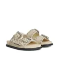DSQUARED2 KIDS eyelet-detailing slides - Neutrals