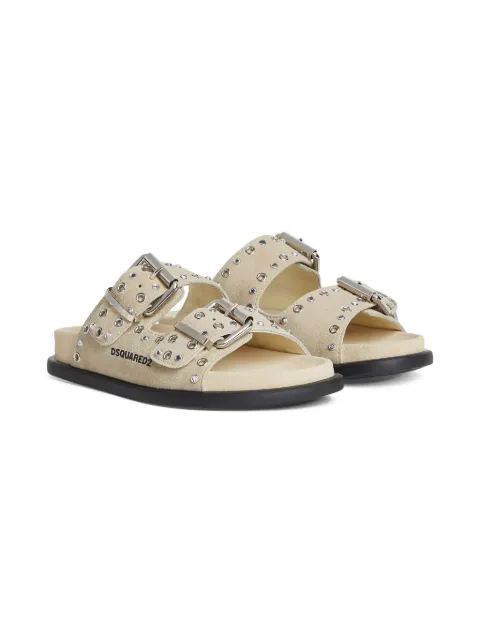 DSQUARED2 KIDS flip flops con detalles de ojales