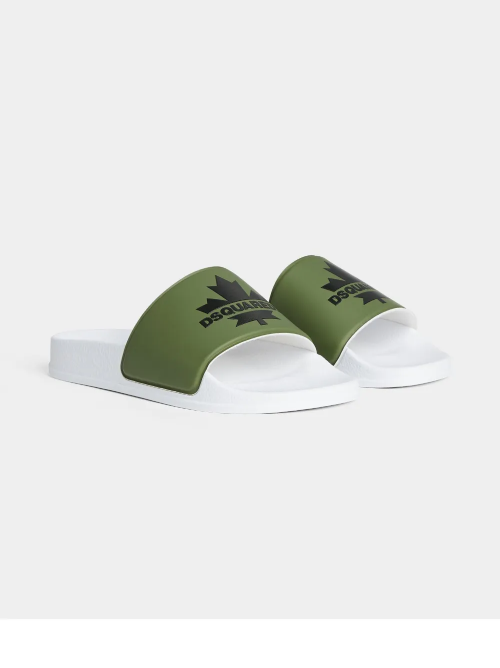 Dsquared2 Logo-print Slides In Green