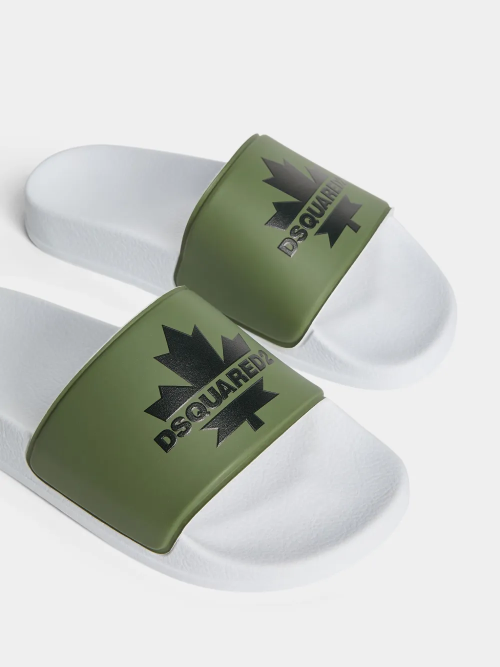 Dsquared2 Logo-print Slides In Green