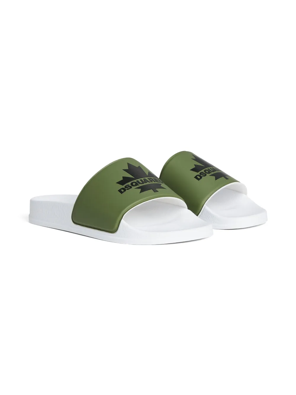 DSQUARED2 KIDS logo-print slides Green