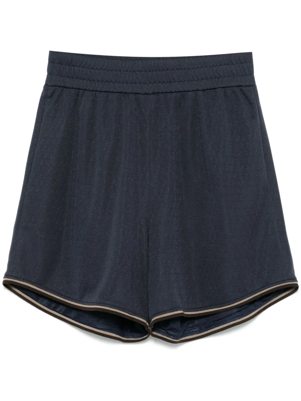 FENDI Shorts met FF-jacquard Blauw