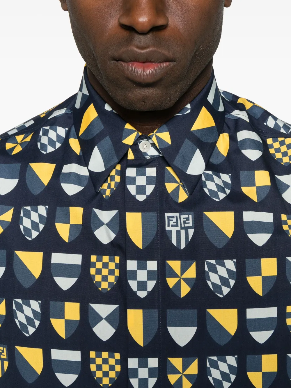 FENDI Katoenen overhemd Blauw