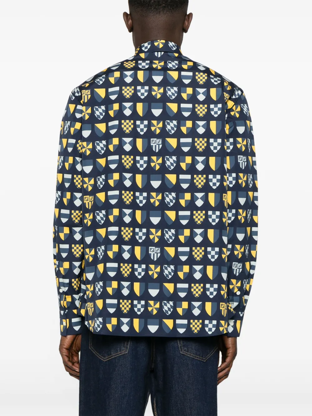 FENDI Katoenen overhemd Blauw