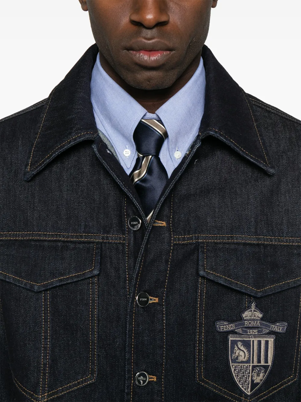 FENDI Denim jack Blauw