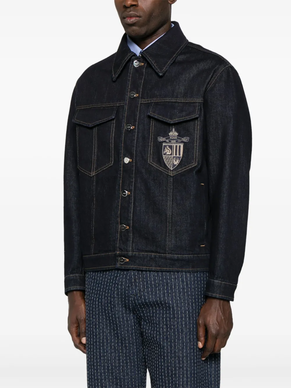 FENDI Denim jack Blauw