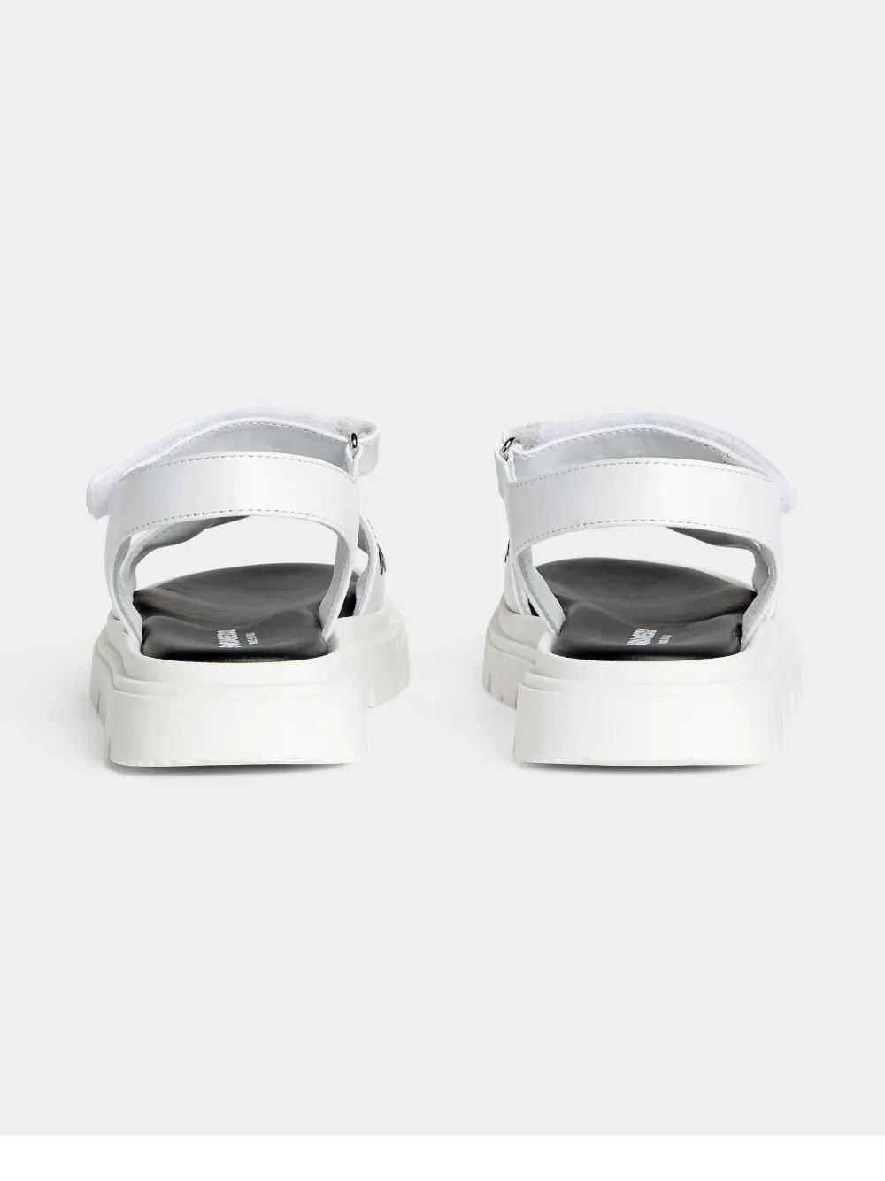Shop Dsquared2 Leather Sandals In 白色