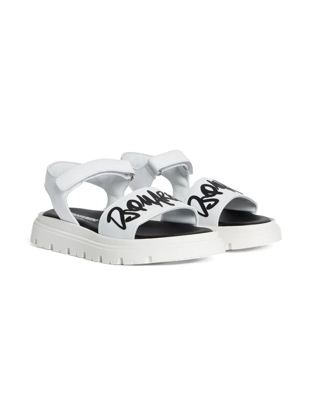 DSQUARED2 KIDS Leren sandalen Wit