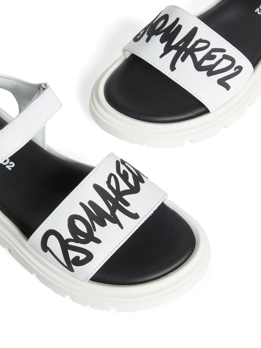 DSQUARED2 KIDS leather sandals White