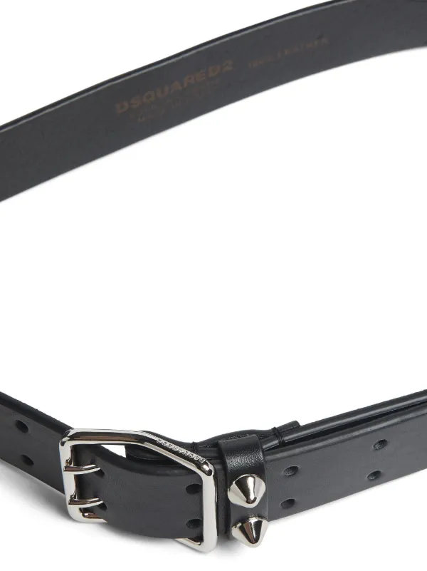 DSQUARED2 スタッズ レザーベルト | ブラック | FARFETCH JP