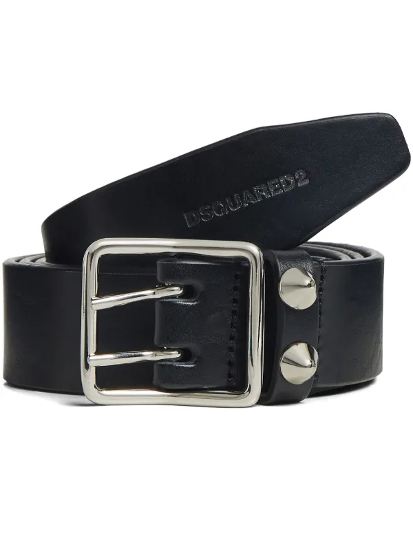 DSQUARED2 スタッズ レザーベルト | ブラック | FARFETCH JP