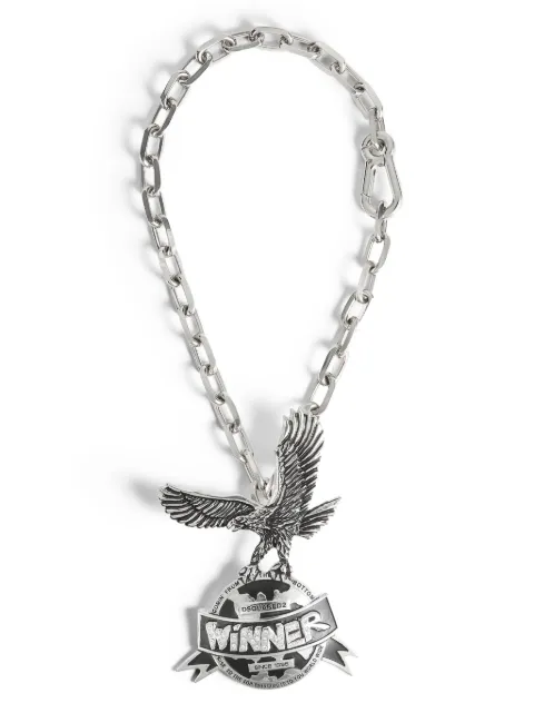 DSQUARED2 logo charm necklace 