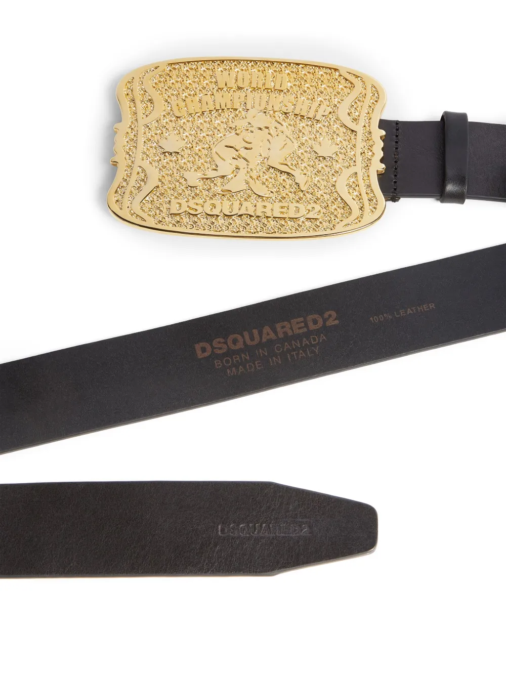 DSQUARED2 Leren gespriem - Zwart
