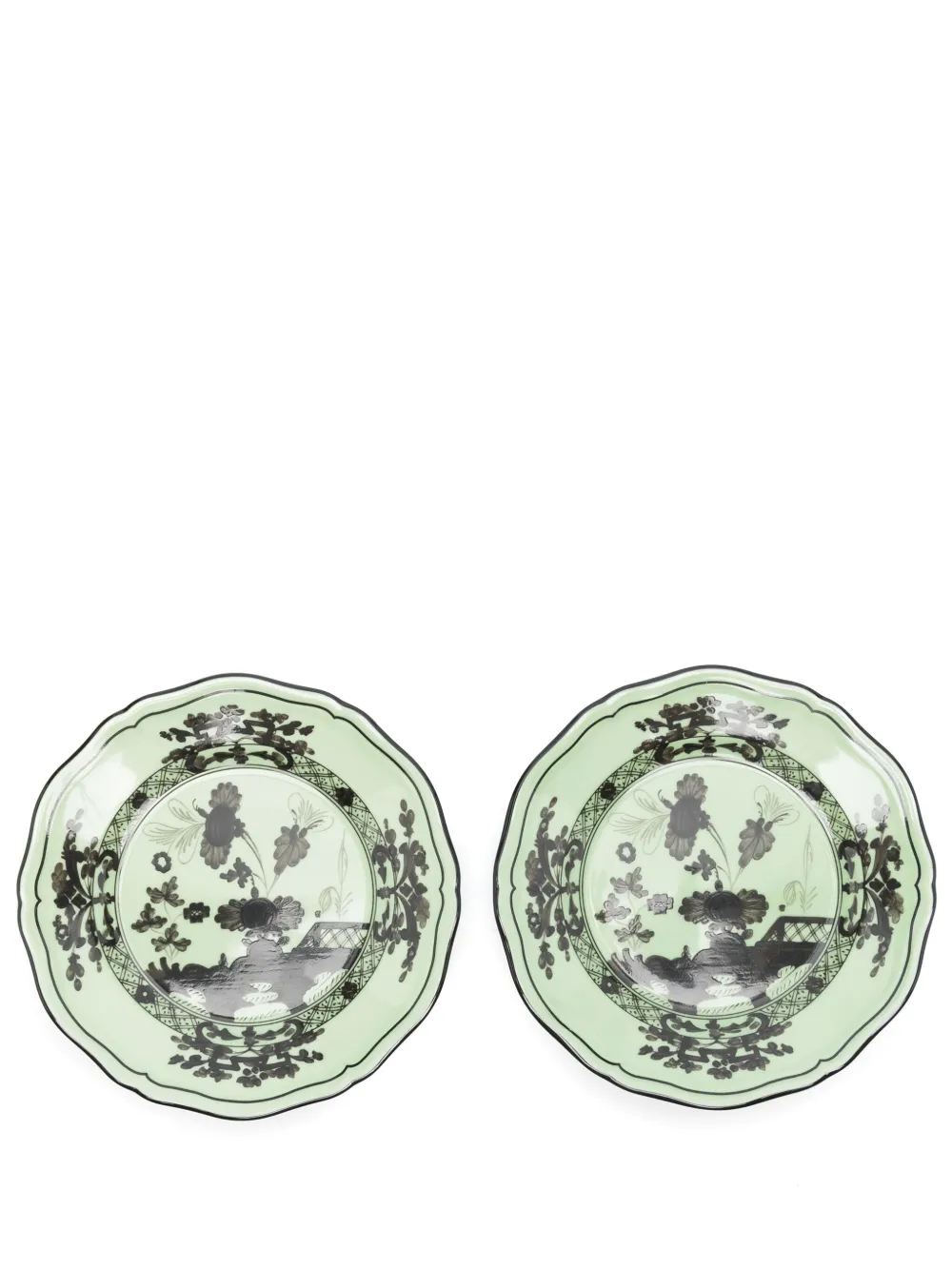 GINORI 1735 Oriente Italiano bread plate (set of two) | Green | Image 1