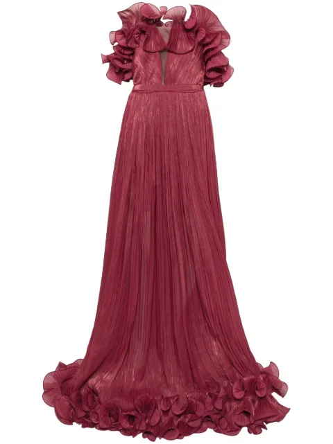 Ana Radu ruffle-trim gown 42234 - 0