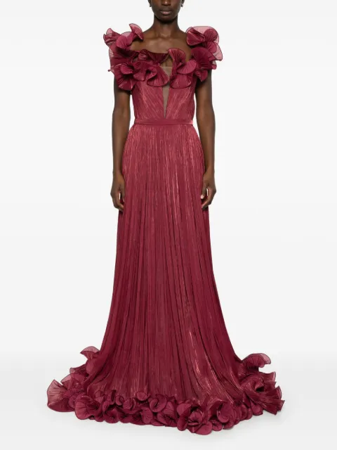 Ana Radu ruffle-trim gown 42234 - 1