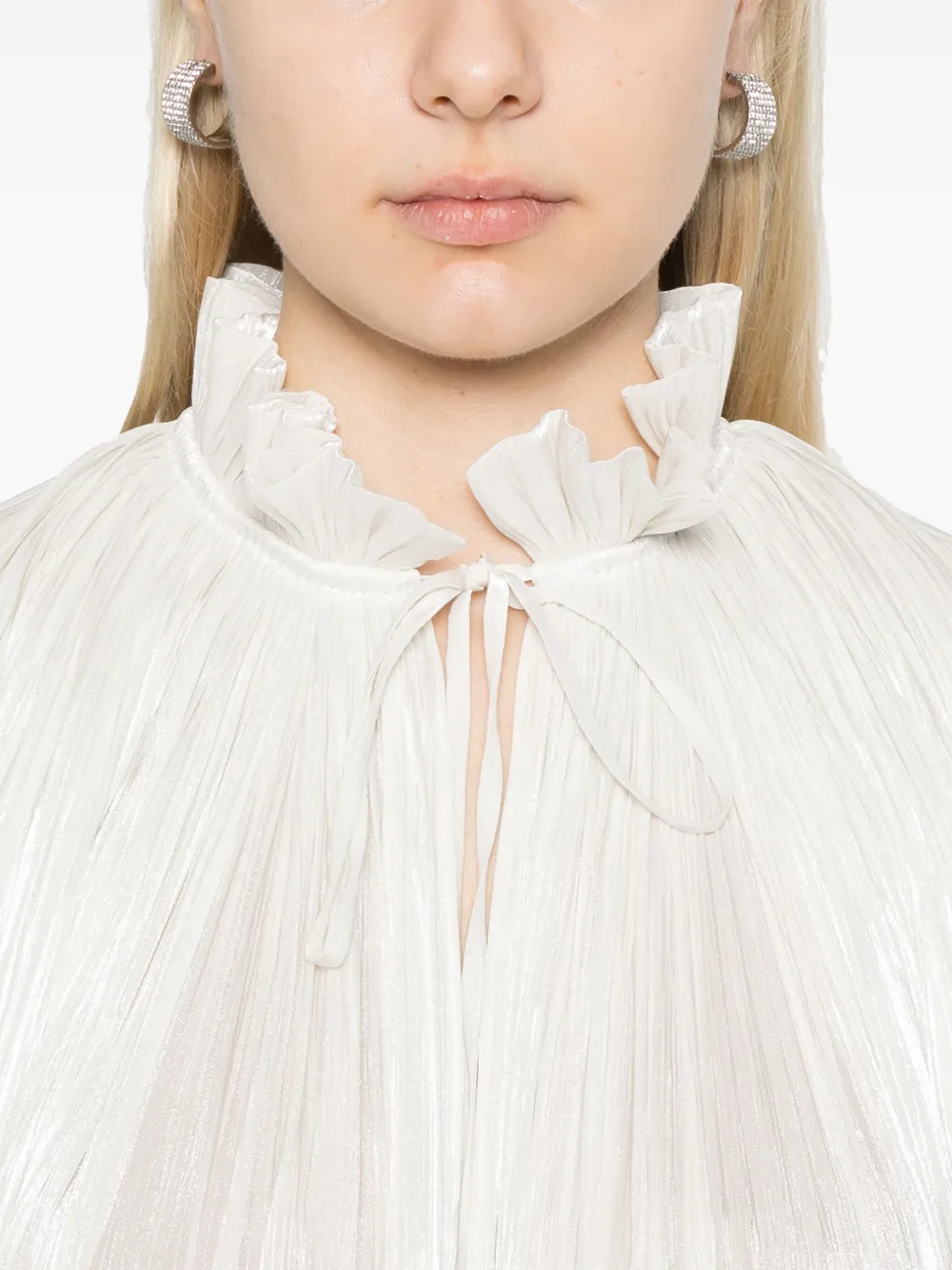 Ana Radu Maxi-jurk met cape detail Wit