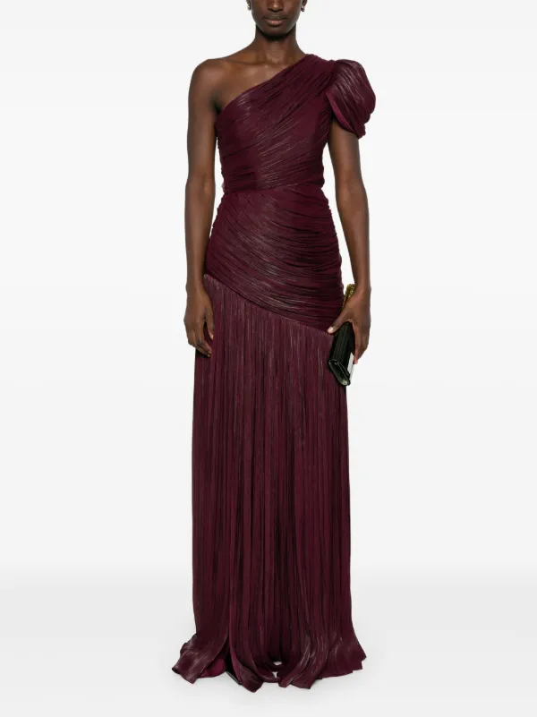 美品　Ana Radu ドレス　赤 Ana Radu ストラップレス ドレープドレス | レッド | FARFETCH JP