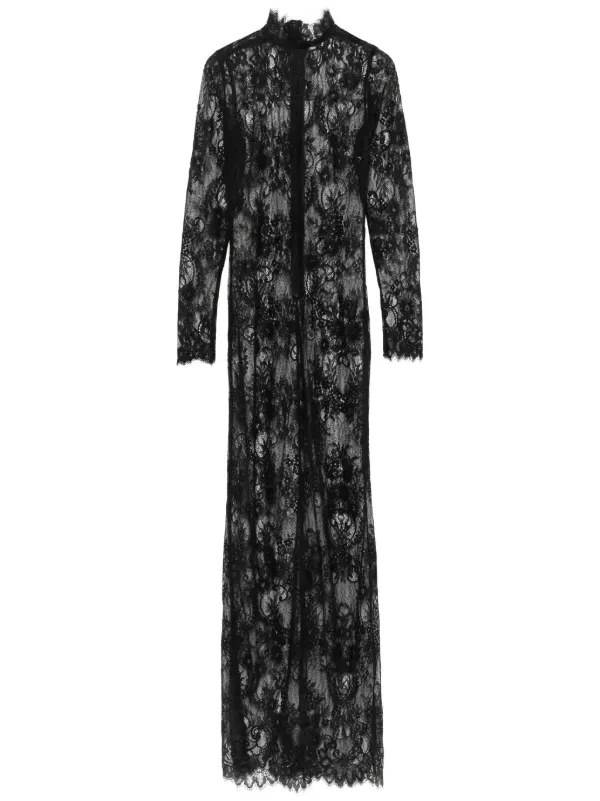 Black Dress Zara Uk Ana Radu Lace Maxi Dress Black FARFETCH UK