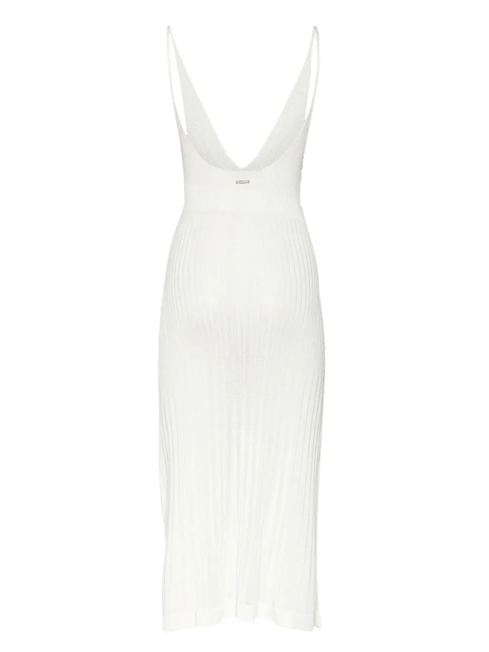DSQUARED2 Geribbelde midi-jurk - Wit