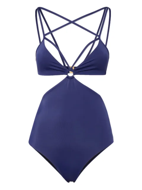 DSQUARED2 logo-print cut out-detail bodysuit