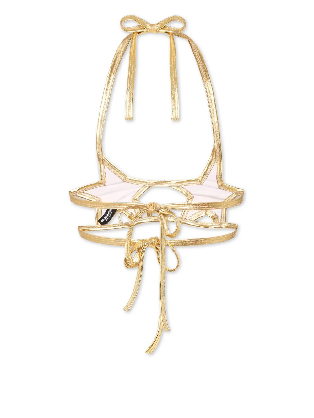 Dsquared2 Star Bikini Top In Gold
