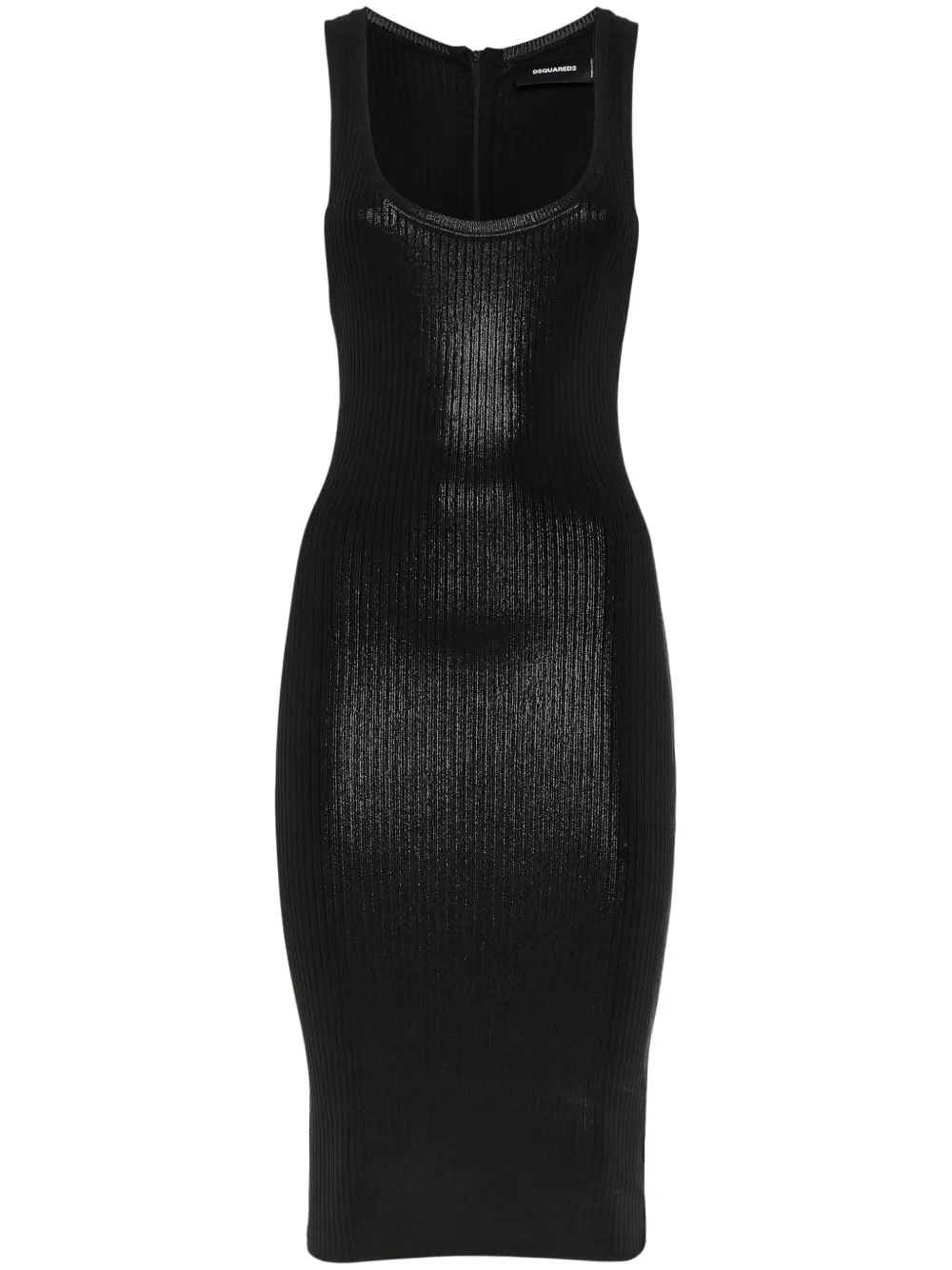 DSQUARED2 robe en maille nervurée | noir | Image 1