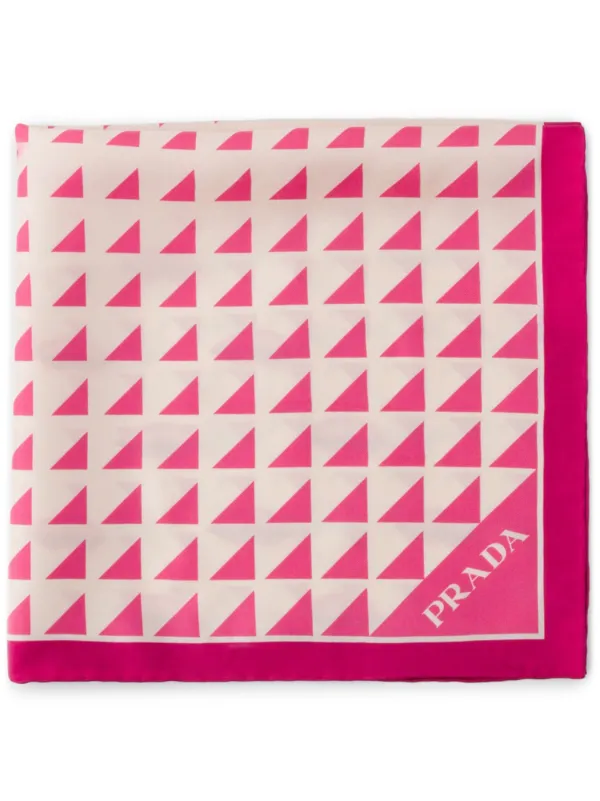 ボレロ・ショール Prada Silk jacquard scarf pink/white PRADA Scarf Pink White Silk Floral Womens Italy 113346 | eBay
