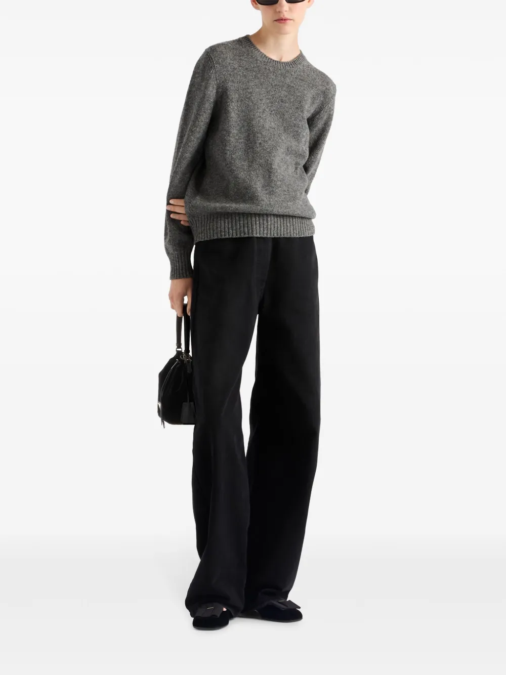 Prada Jeans met wijde pijpen - Zwart