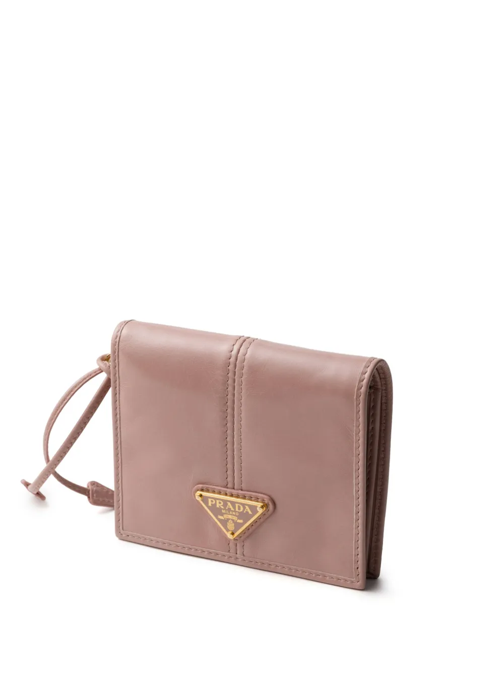 Prada Leren portemonnee Roze